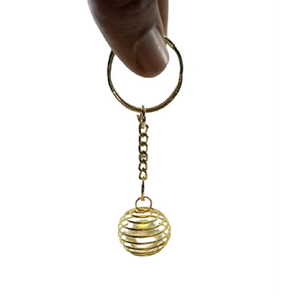 Porte-clés en cristal de haute qualité, cristaux clairs, quartz, saphir enveloppé de fil, pierre naturelle, cadeau pour femmes - Product Image 4