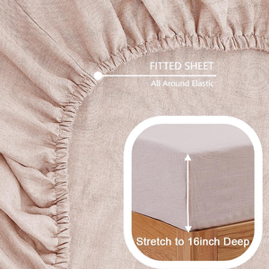 Breathable Cooling Flat Fitted Sheet <b>Sets</b> Ultra Soft Natural Flat Fitted Sheet <b>Sets</b> - Product Image 6