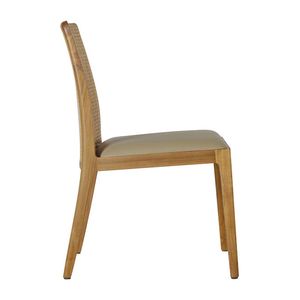 Silla de Comedor Escandinava de Madera de Teca Maciza con Asiento de Ratán Natural Tejido – Proveedor de Muebles Modernos para Restaurantes, Cafés y Hoteles - Product Image 3