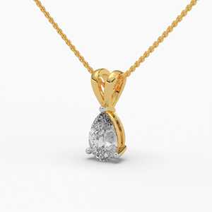 สร้อยคอทองคำแท้ 14K ชุบโรเดียม ประดับเพชรทรงลูกแพร์เพาะเลี้ยงในห้องปฏิบัติการ IGI Certified D VVS1 น้ำหนัก 1-5 กะรัต หรูหราสำหรับงานแต่งงาน - Product Image 1