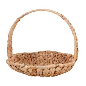 Plateau de service en jacinthe d'eau, panier tissé rustique fait main en gros pour la nourriture, le café et le thé en gros - Product Image 3