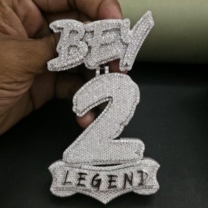 Letter Bail Custom <b>Pendant</b> VVS Moissanite Hip Hop <b>Pendant</b> Custom Name Letter <b>Pendant</b> Customized Luxury <b>Initial</b> Letter <b>Pendant</b> - Product Image 3