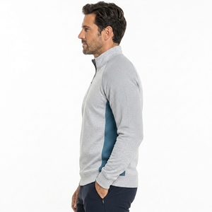 Sweat-shirt coupe-vent demi-zip pour homme, hauts en polaire chauds d'hiver pour homme, sweat-shirts décontractés, pull uni à demi-zip tendance - Product Image 6
