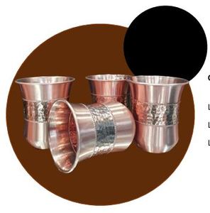 Ensemble de gobelets vintage en cuivre martelé – Verres classiques pour la table et l'hydratation bien-être - Product Image 3