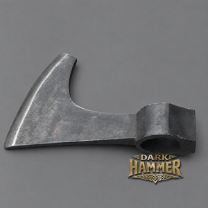 Hache large en acier à haute teneur en carbone, tête de hache à dos plat, finition nickel noir, artisanat métallique gaufré pour le travail du bois - Product Image 3