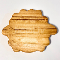 Assiette pour enfants en bois de teck OEM, naturelle, écologique, Wooly Dolly, durable, sans peinture ni vernis, halal, personnalisable