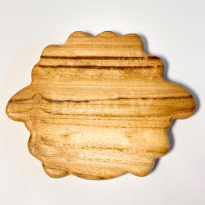 OEM Natural Eco Friendly Wooly Dolly Teak Wood <b>Kids</b> Plate Sustainable Food Safe No Paint and Varnish Halal Customized Children - Product Image 4