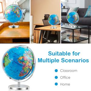 13 \ "globo del mondo illuminato con luce a LED 720 gradi mappa rotante - Product Image 4