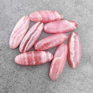 Cabochon en rhodochrosite AAA+ de grande taille, forme ovale, dos plat, pierre précieuse calibrée, pour la fabrication de bijoux - Product Image 4