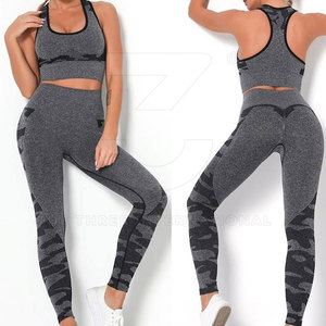 Conjunto Deportivo de Yoga de 2 Piezas para Mujer, de Secado Rápido, Cintura Elástica, Ecológico, Transpirable, para Gimnasio y Deportes - Product Image 3