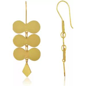 Gold Plated Brass Geometric Drop <b>Earrings</b> Women's Bohemia Style Fashion Dangle Jewelry - Product Image 1