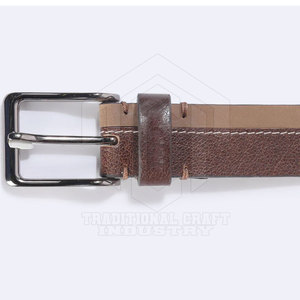Ceinture en cuir de vachette de style élégant avec boucle en acier, ceinture décontractée de haute qualité personnalisable pour un usage quotidien - Product Image 4
