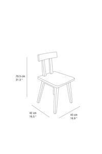 Premium Solid <b>Teak</b> Wood <b>Dining</b> <b>Chair</b> Armless Spline Backrest Side <b>Chair</b> with Splayed Legs - Product Image 5