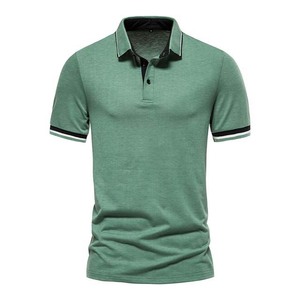 Camiseta Polo de Golf de Color Sólido para Hombre, Logotipo Personalizado Impreso, Tejido de Algodón, Talla Grande - Product Image 1