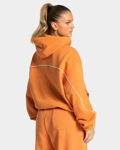 Sweat-shirt décontracté personnalisé pour femme, coupe ample, en molleton de coton premium respirant, avec contraste de couleurs, motif Pumpkin Spice, OEM - Product Image 2