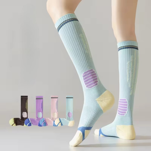 Wholesale Custom Women Professional Sports <b>Socks</b> <b>Running</b> Basketball Football Comfortable Mid Tube Knee High Compression <b>Socks</b> - Product Image 2