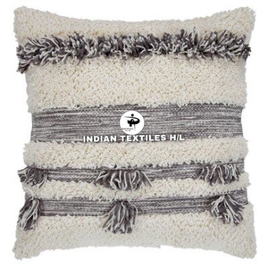 ปลอกหมอนขนสัตว์โบโฮสุดหรู ปี 2026 โดย Indian Textiles H/L ปลอกหมอนตกแต่งทอมือ ปลอกหมอนโบโฮสุดหรู - Product Image 6