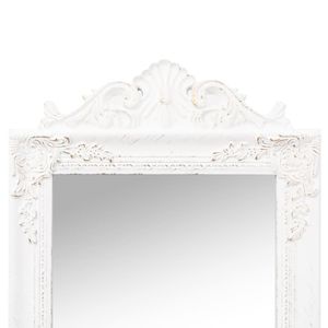 <b>Free</b>-<b>Standing</b> 19.7\"x78.7\" <b>Mirror</b> in Elegant <b>White</b>-Floor <b>Mirror</b> - Product Image 5