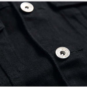 Chaquetas de Mezclilla Lisas para Hombre, Invierno, 100% Algodón, Servicio OEM, Logotipo Frontal, Cuello Camisero, Bolsillos Laterales - Product Image 6