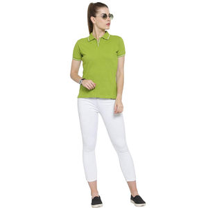 Polo élégant et décontracté pour femme, en coton doux et agréable pour la peau, manches courtes, col boutonné, idéal pour le bureau ou les loisirs quotidiens - Product Image 2