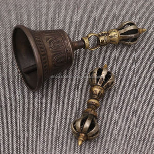 Campana Tibetana de Meditación Clear-Tone – Set Ritual de Ghanta Vajra de Latón Hecho a Mano para Estudios de Yoga y Espacios Espirituales - Product Image 5