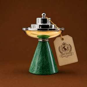 Skies Traders Luxury Jade Green Pattern Incense Burner Metal Arab <b>Oud</b> <b>Bakhoor</b> Holder Middle East Charcoal Censer Wholesale - Product Image 1