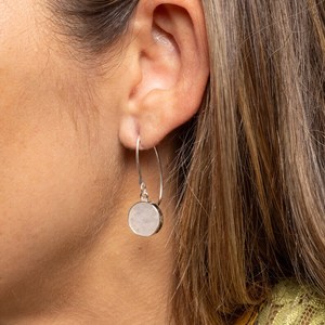 Conjunto de Collar y Pendientes de Plata de Ley 925 con Piedra Lunar, Colgante Circular, Joyería Colgante, Exportación a Granel, India - Product Image 4