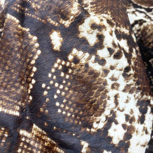 Customized Python Pattern Snake Skin Print Real Cowhide Leather With Hair on - Product Image 5