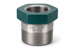 Connecteur hexagonal en acier inoxydable 2,00 x 1,50 pouces 202 Raccord de tuyauterie hydraulique - Product Image 1