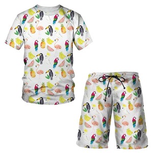 Pantalones cortos con estampado de sublimación de diseño personalizado para hombre, ropa de verano, conjunto de camiseta y pantalones cortos para hombre, camiseta y pantalones cortos transpirables para correr - Product Image 6