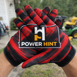 Guantes de Receptor de Fútbol Americano POWER HINT, de Moda, Flexibles, Listos para Enviar, con Protección de Palma Sublimada y Función Adhesiva - Product Image 2