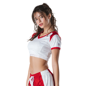 Jersey Corto Deportivo de Fútbol Americano para Mujer, con Rayas, 100% Poliéster, Jersey Corto Americano para Mujer - Product Image 3