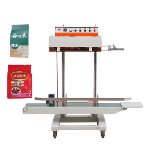 FRL200A Heavy Duty 25 KG Vertical Continuous Band <b>Sealer</b> Plastic, Food & Rice Bag and <b>Heat</b> Sealing Machine Wheat flour pulses - Product Image 1
