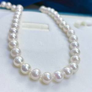 Collier haut de gamme en perles d'eau douce pour Xiaomi, 5 mm, chaîne en or 18 carats, fermoir à boucle, luxe léger avec une sensation haut de gamme - Product Image 2