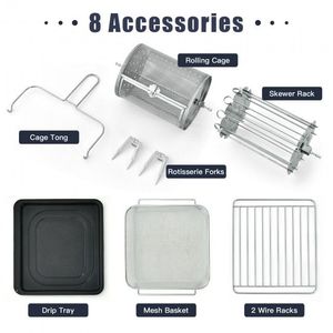 Four à toaster 16-en-1 de 15,5 qt avec friteuse à air et rôtissoire, déshydrateur intégré en une seule unité - Product Image 2