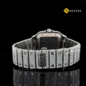 Montre design drapeau américain-Montre moissanite faite à la main, montre à buste glacé pour homme, cadeau de bijoux hip-hop du vendeur indien - Product Image 6