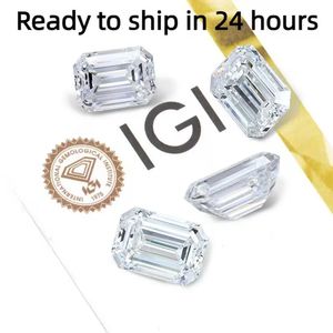 Diamants en vrac de laboratoire taille émeraude certifiés IGI, taille étagée DEF VS VVS pour bagues de fiançailles et joaillerie fine - Product Image 3