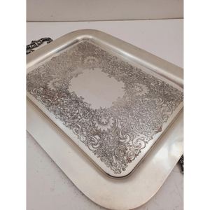 Matte Silver Metal Platter Shape Serving Plated Metal Tray Wedding Restaurant for Food Drinks Fruits <b>Breakfast</b> Supply Decorative - Product Image 4