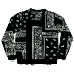 เสื้อถักไหมพรมผู้หญิงแบบสั่งทำพิเศษ คอวี ดีไซน์เนอร์ สีดำ สไตล์เรโทร - Product Image 2