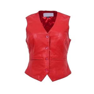 Chaleco de Cuero para Mujer, Prenda Exterior Informal y Moderna, Chaleco de Cuero Personalizado - Product Image 1