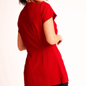 Tunique de beauté personnalisée pour femmes, style WRAP, pour salon de manucure, blouse de travail pour hôpital, hauts et bas de tunique de beauté - Product Image 4