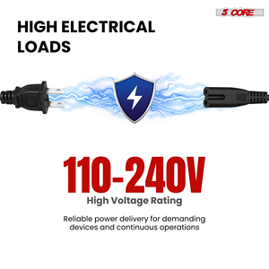 5-adriges 2-poliges AC-Netzkabel 3,65m Kupferleiter PVC-Isolierung Niederspannung Ersatzkabel für TV für PS4 PS5 - Product Image 3