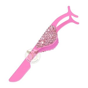 Pinza Aplicadora de Pestañas de Acero Inoxidable de Alta Calidad para Pestañas Postizas, Herramienta de Belleza Antiestática con Agarre Personalizable y Logotipo a Color - Product Image 1