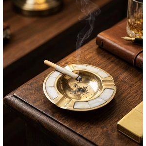 New Brass <b>Ashtray</b> Home Office Desktop <b>Ashtray</b> Customize Round <b>Ashtray</b> At Wholesale Cheap Factory Price - Product Image 1