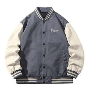Nouvelle conception, veste de sport pour homme en couleur unie, col montant, logo sur le devant, légère, en fibre de bambou, streetwear d'hiver, vêtements chauds - Product Image 3