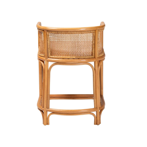 Wholesale Natural Rattan Kitchen Counter <b>Stools</b> With Backrest & Removable Cushion for Dining Room Bar Restaurant from Vietnam - Product Image 2