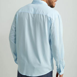 Chemise à manches longues personnalisée, professionnelle, imperméable, 100% polyester, avec étiquette privée, boutonnée, protection solaire UPF 50, coupe-vent, séchage rapide - Product Image 2