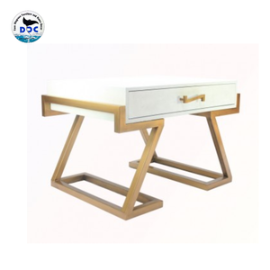 Table de chevet minimaliste en bois imitation peau de requin avec 1 tiroir, design extensible pour chambre à coucher, salon, hôtel et école - Product Image 5