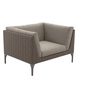 Chaise de jardin, mobilier d'extérieur, imperméable, protection solaire, canapé en rotin, chaise en alliage d'aluminium pour villa, cour, jardin, véranda - Product Image 1