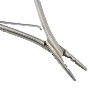 Obexa - Alicates Profesionales para Extensiones de Cabello de Acero Inoxidable Quirúrgico Plateado de 7 Pulgadas, con Dos Orificios, para Uso Comercial - Product Image 4